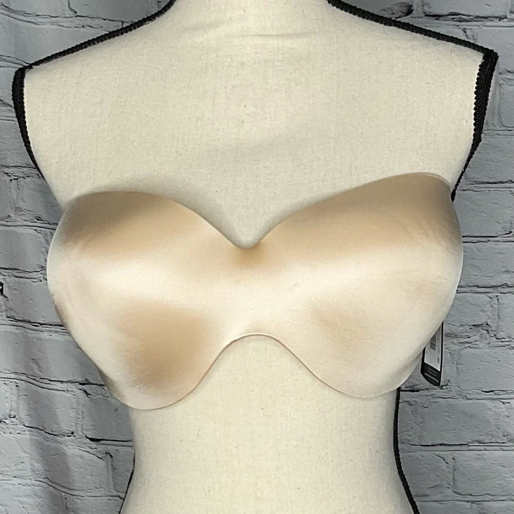 Maidenform Nude Strapless Stay Up Power Band Bra 40D NWT